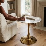 High-end Modern Nordic Imitation Marble Coffee Table