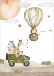 Safari Adventure 1 - Wall Art Print - A1