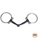 Hilason 5" Western Sweet Iron Ring Stainless Steel Horse Black Mouth Bit