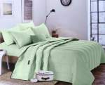 Smte Quilt King Size 4 Piece Pre-washed Bedspread Set Light Green With Keychain