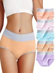 5PCS Color Block Seamless Briefs Simple Comfy Breathable Stretchy Intimates Panties Women's Lingerie & Underwear
