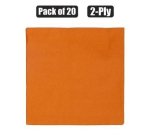 Serviettes 2PLY 33CM 20PC Plain Orange