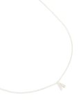 Silver Plated Brass Cubic Zirconia Letter A Necklace
