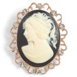 Black & Ivory Vintage Brooch