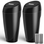Aujen Car Trash Can - 2 Packs Car Accessories Easy-to-clean Garbage Can With Auto-closing Lid Litter Organizer And Storage With