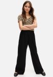 Wide Twill Trousers - Black