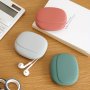 Silicone Portable Earphone Storage Box With USB Cable Organizer - Travel-friendly Data Cable Wallet For Home And On-the-go Use