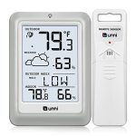 Indoor Outdoor Thermometer Hygrometer Wireless Weather Station Temperature Humidity Monitor Battery Powered Inside Outside Therm