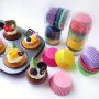 100PCS Colorful Baking Cupcake Liners Oil-proof Paper Holders For Cakes And Muffins Chocolate Glutinous Rice Paper Holder Kitchen Tools