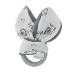 Babes & Kids Little Acorn African Animals Silicone Teether Grey Or White - Grey Fleece
