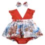 Christmas Romper Dress And Headband
