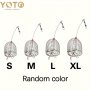 Yoto 4PCS Fishing Bait Trap Cage Fishing Feeder With Steel Wire Fishing Tackle