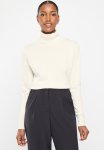 Polo Wmn Cotton Long Sleeve Neck - Ecru