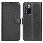 For Xiaomi Redmi Note 11 Pro Note 11 Pro+ Litchi Texture Horizontal Flip Protective Case With Holder & Card Slots & Wallet Bla