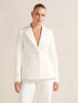 Jolie Nipped Waist Blazer - 16 Porcelain