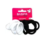 Basics Hair Bands Black white 8PCS