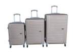 Smte Gold Abs Hardshell Luggage Set Spinner Wheels- 3-PCS Set Small Medium Large With Keychain
