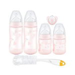Nuk First Choice Temperature Control Standard Starter Pack Rose Rabbit balloon