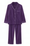 Ladies Button Down Fleece Winter Pyjama Set