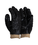 Premium Black Chip Pvc Fully Granulated Gloves