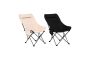 X2-PIECE Khaki & Black Camping Chair Set 47 47 90 Cm .