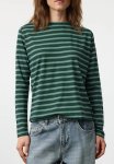 Striped Crew Neck Knitted T-Shirt - Petrol Mint