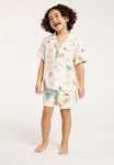 Cotton On Riley Kids Unisex Short Sleeve Pyjama Set - Vanilla christmas Motifs
