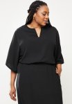 AMANDA LAIRD CHERRY Plus Mashai Top - Black