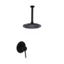 Trendy Taps Premium Quality Black Ceiling Mount Shower Head & Mixer