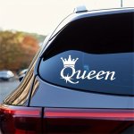 Queen Crown Car Sticker Vinyl Decal Bumper Stickers For Window Of Cars Exquisite Car Stickers And Decals For Women White