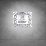 House Number D04 - 300 X 500 Matt White Warm White