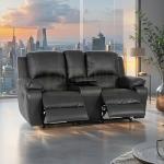 Lyla 2 Seater Recliner & Console Full Leather