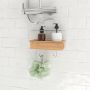 Sensea Bamboo Shower Caddy With One Basket And Metal