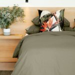 Heritage Collection Linen And Lyocell Blend Duvet Cover Set Forest - Super King 260X240CM