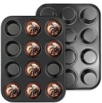 2PCS - MINI Muffin Trays 12-CUP - Carbon Steel Cupcake muffin Mould 12