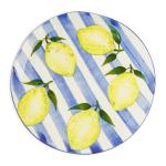 Striped Lemon Dinner Plate
