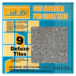Grey Black Self Adhesive Pvc Floor Tiles 9-PACK