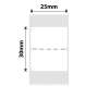 NB340 - - D101 Only - 25X30MM - 210 White With Hole Labels