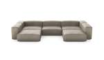 U-shape Sofa - Leather - Beige - 377CM X 241CM