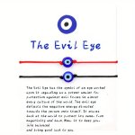 Evil Eye Protection Bracelet - Adjustable Red & Black Rope Turkish Devil's Eye Charm Perfect Gift For Couples & Friends