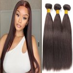 Color 4 Dark Brown Human Hair Bundles Color 4 Chocolate Brown Straight Bundles Human Hair 26 28 30 Inch Double Weft Remy Hair Bu