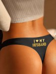 Letter Pattern Simple Design Low Waist Intimates Panties Women's Sexy Lingerie & Underwear
