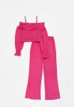 PoP Candy Cropped Top & Pants Set - Pink