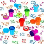 10PCS Assorted Stamps Self-ink Stamps Happy Face Seal Scrapbooking Diy Painting Photo Album Decor Halloween Thanksgiving And Chr