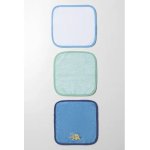3 Pack Face Cloths Blue And Green