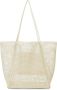 Beige Reusable Women's Beach Bag With Quick Drainage