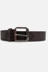 Ben Sherman Target Emboss Leather Belt In Brown - Brown 30