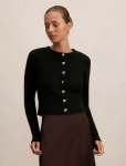 Tilly Crew Neck Cardigan - XL Black