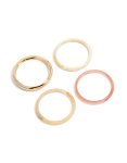 Goldair Gold & Pink Acrylic Bangles 4-PACK