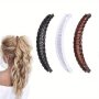 Plastic Hair Claw Banana Clip Simple Solid Color Ponytail Clip Hair Accessories For Women